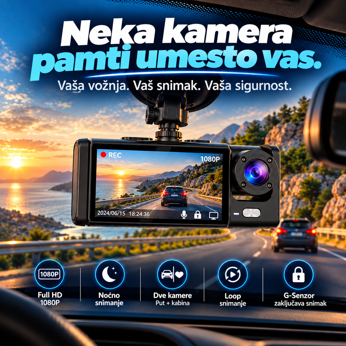 2u1 Sigurnosna Auto Kamera